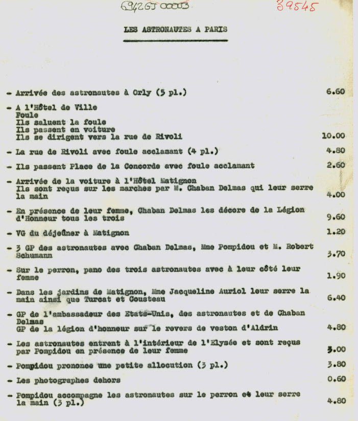 Château Cap de Mourlin astronauts program October 8, 1969