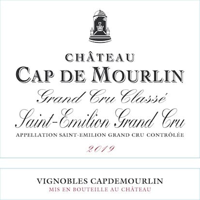 Château Cap de Mourlin 2019 etiqueta PM