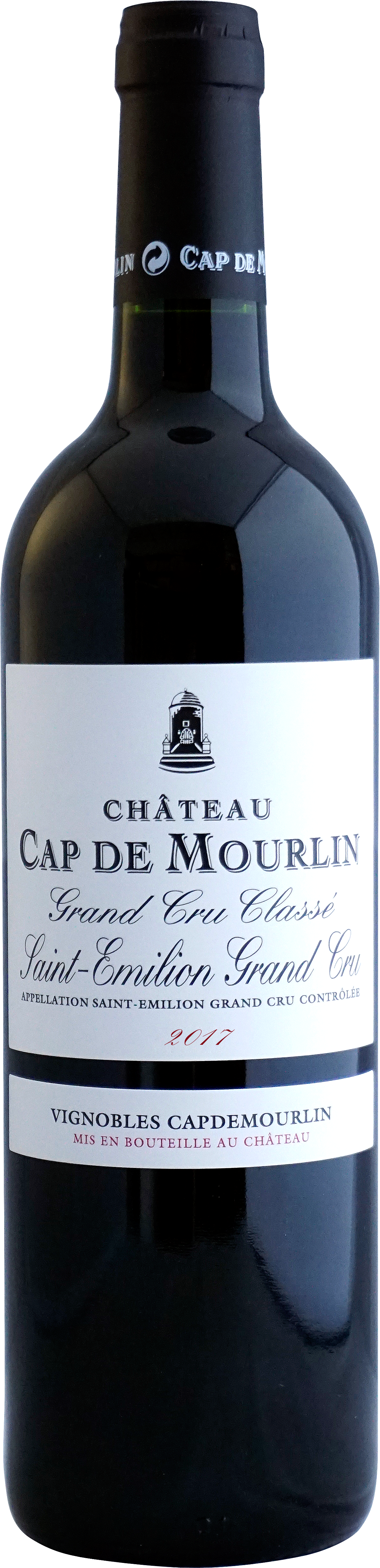 etiqueta para botella de vino Cap deMourlin